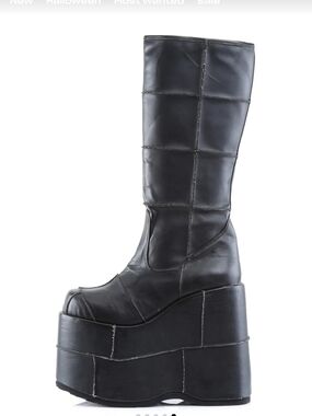 Demonia Matte Quilted Platform Boots
